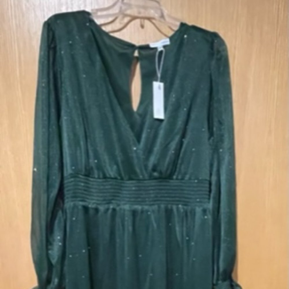 Baltic Born Carmen Shimmer Green Maxi Dress Size XXXL (runs small)